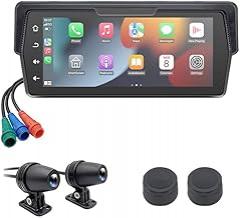 6.86in Touch Screen Portable GPS CarPlay Android Auto Wireless CarPlay Motorcycle Wireless CarPlay for Motorbike Waterproof Touchscreen Dual Bluetooth TPMS