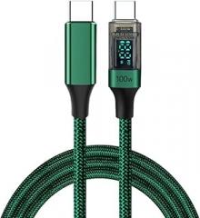 480Mbps Data Cord LED Display USB C to USB C Cable 100WPD Quickly Charging USB C Data Cable for Electronic Devices