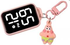 pureza 2pcs Square Large LED Electronic Watch Cartoon Pendant Small Hanging Watch Touch Display Digital Pendant Watch