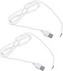 USB 2.0 Male Connectors 22AWG Bare Wire Cable 1m/1.5m Switches Control Exposed Wire Power Cord for 5V1A Electronics