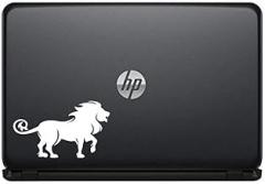 Lion Silhouette Version 1 Vinyl Decal Sticker for Computer MacBook Laptop Ipad Electronics Home Window Custom Walls Cars Trucks Motorcycle Automobile and More (White)