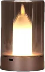 Flameless Illuminant for Home Decor Gesture Control Dimmable LED Illuminant Light Realistic Flame Flickering Tabletop Electronic for Centerpiece Home Festival