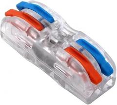 Universal Compact Wiring Splicing Conector Wire Connector Quick Universal Compact Push-in Conductor Wiring Connector Terminal Block L+e+d Strip Lighting Electric(422T,1 PCS)