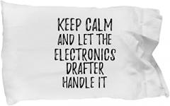 EzGift Keep Calm and Let The Electronics Drafter Handle It Pillowcase Funny Coworker Gift Office Gag Pillow Cover Case 20x30
