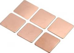 MECCANIXITY Heatsink Copper Pad Shim 20mm x 20mm 0.3mm/0.5mm/0.8mm/1mm/1.2mm/1.5mm 6 Sizes Thermal Conductive Heat Sink for Electronic Chip Cooling 2 Set