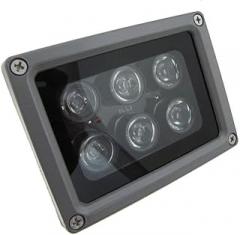 6LED 850nm IR Infrared LED Light For night verison camera security 60D 12VDC