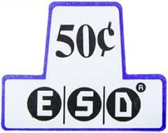 ESD Label Insert Coin Chutes - $ .50