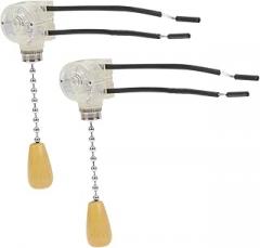Tofficu 2pcs Lamp Pull Switch Replacement for Ceiling Bedside Desk Pull Cord Light Fixture Switch DIY Accessories
