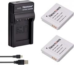 Newmowa NB-6L NB-6LH Battery (2 Pack) and USB Charger Kit for Canon NB-6L NB-6LH and Canon Powershot D10, D20, D30, S90, S95, S120, SD770 is, SD980 is, SD1200 is, SD3500 is, SD4000 is, SX260 HS