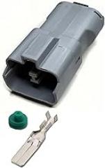 5 Sets Electronic Fan Connectors Two Hole High-Power Plug 2-core Power Steering Pump Connector(253A-2P Male,1 Set)