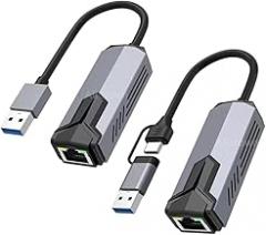 5G Wired Network Card USpB 3.0 Type C to RJ45 5000Mbps Steady Speed Ethernet Adaptier RTL81527 for MaicBook Notebook Desktop Tablet New 2026 High for Reliable Electronic Component