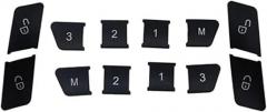 Automotive Interior Compatible with Benz for B Class W246 2015 2016 for A Class W176 2013-2015 Car Interior Button Cover Trim Multimedia Switch Cover Stickers (Unlock M123 Black)