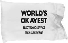 Electronic Service Tech Supervisor Appreciation Gifts - Electronic Service Tech Supervisor Pillowcase for Women & Men, Great Electronic Service Technician Supervisor Creative Thank You/Gift, Sta