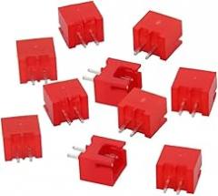 Heyiarbeit XH2.54-2P PA Connector Pin Housing 2.54mm 250V 3A 2Pin Wire Cable Header Housing Adaptor for Electronic Products Household Appliances Red 30pcs