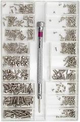 500 Pcs Tiny Screw Assortment Kit Electronic Repair Screw Kit Mini Laptop Computer Screws Replacement Micro Eyeglass Screws Glasses Repair Supplies with Screwdriver M1.2 M1.4 M2 Silver