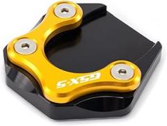 Kickstand for Suzuki GSX-S GSXS 1000/1000F 2015-2022 Motorcycle Foot Support Side Stand Cover CNC Support Plate Enlarger Pad Extension Pad (Color : Gold)