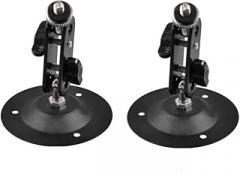 2 Pcs Wall Mount Round Base Flexible Bracket Stand for CCTV Camera Camcorder