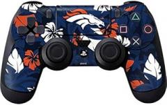 Skinit Decal Gaming Skin Compatible with PS4 Controller - Officially Licensed NFL Denver Broncos Tropical Print Design