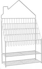 Book Shelf Wrought Iron Bookshelf Multifunctional Bedroom Bookcase Modern Simple Floor Standing Display Cabinet Magazine Rack for Living Room