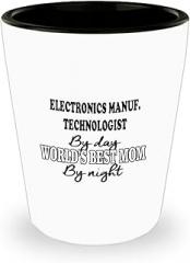 Amorfos Electronics Manufacturing Techno Worker Drinking Gifts - Shotglass, Thoughtful Electronics Manuf. Technologist Funny Shot Glass, Perfect For Party