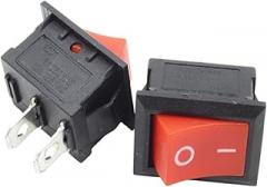 5Pcs Red Rocker Switch 2 Pin KCD1-101 250V 6A Boatlike Switch DIY Electronics New for Arrival 2025 High for Quality