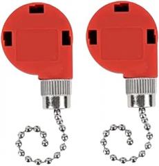 Ceiling Fan Switch ZE 268S1 Pull Chain Switch 4 Wire 3 Speed Control for Cabinet Light 2PCS Red with Silver Pull Chain