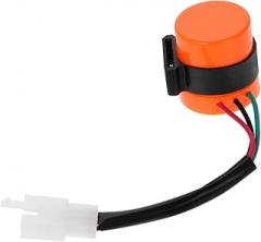 ABOOFAN 3 Pin Turn Signal Relay for Motorcycle and Scooter Orange LED Flasher for ATV and Off-Road Vehicles Waterproof Electronic Turn Signal Indicator