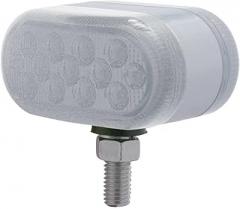 United Pacific 39730 26LED Dual Function Reflector Double Face Oval Light, Polycarbonate Lens, Sealed Electronics – Amber & Red LED/Clear Lens – 1Unit