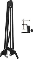 Webcam Stand Adjustable Boom Arm Clamp for Desktop Use Compatible Screw Devices for Streaming and Video Calls Design