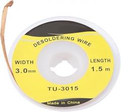 1.5m 3.0mm BGA Solder Wick - Desoldering Braid Wire for PCB - NonCorrosive Solder Remover with Low - Efficient Electronic Repair Tool