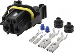 1 / 4pin Automotive Composite Waterproof Connector Plug 10102761 Automotive Electronic Fan Male Female Plug 944241(Black)