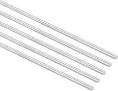 #US Pack of 5 304 Stainless Steel Round Rods 3mm X 450mm Solid Shaft Rods