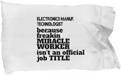 Amorfos Electronics Manuf. Technologist Gifts - Great Pillowcase, Unique Electronics Manufacturing Techno Worker Creative and Soft Pillow Case, for Him Her Women Men Male