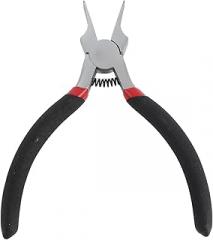 Wide Flat Nose Pliers, 5 Inch Slim Thin Non-Marring Plier forged Carbon Steel for Jewelry Making, Craft, Wire Bending & Electronics Repair, Wide Tip Gripping