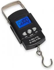50kg Portable LCD Electronic Hand Scale, Travel Hanging Fish Scale with 1m Ruler, Weighing Scale, Electronic Hook Scale High Precision for Construction, Factory, Farm