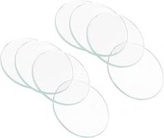 Watch Crystal Len Glass, 17mm Dia. Optical Glass Single Dome Face Crystals Replacement Lens Clear - (Applications: for Watchmaker Repair Electronic Mechanical Watch), 8-Pieces