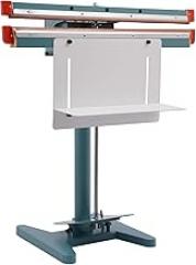 DYRABREST 24 Inch Foot Pedal Impulse Sealer, 110V 1000W Aluminum Sealing Machine for Plastic Bags, Foil, Kraft Paper, with Adjustable Time & Height for Food, Hardware, Electronics Packaging