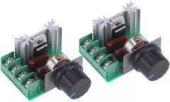 Artibetter 2pc Voltage Regulator Electronic Power Controller for Electric Furnaces Heaters Lamps and Motors Constant Voltage