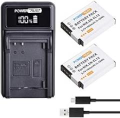 EN-EL12 ENEL12 Battery and LED USB Charger for Nikon Coolpix A1000, B600, AW100, AW110, P300, S630, S640, S6000, S6100, S6150, S6200, S6300, S8000, S8100, S8200, S9050, S9100, S9200, S9300