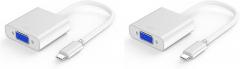 2X USB C to Vga Adapter,Type C to Vga Adapter Compatible 2016/2017/2018, Air/Pro 2018
