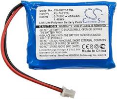 Replacement Battery for Educator ET-300-L, ET-300Receiver, ET-300Transmitter, ET-300TSReceiver, ET-300TSTransmitter, ET-302-LReceiver, ET-302Receiver Part NO PL-762229（400mAh/3.7V）