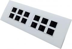 CAT5E CAT6 RJ45 Female to Female Connector 12 Plug Expansion Jack Port 118 Type Panel Jack(CAT5E)