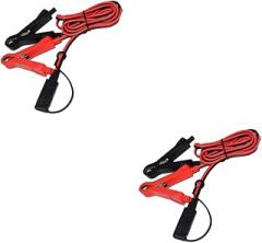 ABOOFAN 2pcs Inline Fuse Power Supply Adapter Sae to Alligator Clip Motorcycle Charger Cable for Electronics