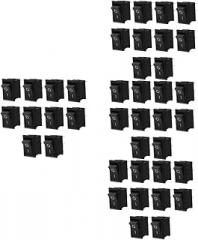 40pcs Rocker Off Button for Electronic Equipment Black Control Secure Connection for Automotive and Applications