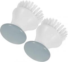 Milisten 2pcs Kitchen Dish Brush Round Head Stainless Steel Scrubber for Pots Pans Sink, Multipurpose Small Cleaning Scrubber for Home Dishwashing
