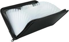 Black Transparent13 Pockets Receipt Organiser Wallet Small Expandable File Folder Accordion Zipper Closure New 2025 High for Reliable Electronic Component