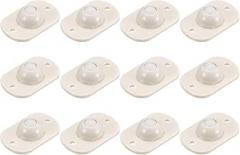 uxcell Self Adhesive Caster Wheels, Mini Swivel Paste Universal Pulley for Bin Bottom, Trash Can, Electronic (Pack of 12 -White)