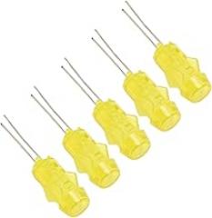 20Pcs 5mm LED Diode Plastic Holder Bezel Mount PC Indicator Light Holder Lampshade DIY Electronic Component DC 1.8-3.4V 20mA (Yellow Light)
