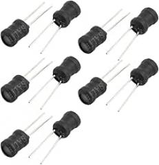 uxcell 10 Pcs Radial Lead Type Inductor Through Hole Mount Electronic 104K 100mH