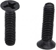 50Pcs Flat Head Cross Screws, M3 Black Galvanized Countersunk Fully Threaded Screws Assortment Kit for Small Electronics (M3*10)